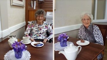 Edinburgh care home Residents enjoy tea party